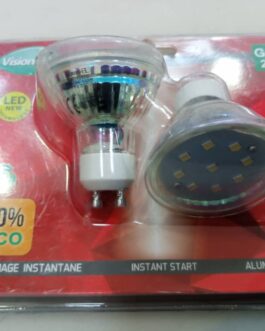 Lot de 2 ampoules led GU10-3W-230V